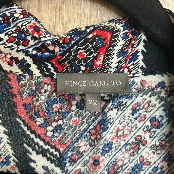 Vince Camuto Open Front Fringe Cardigan Kimono Boho Size 2X XXL - Picture 3 of 7